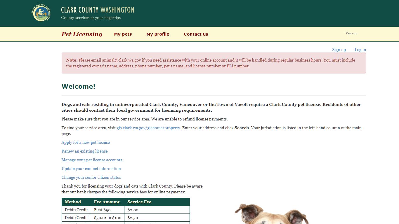 Home Page - Pet Licensing, Clark County, WA